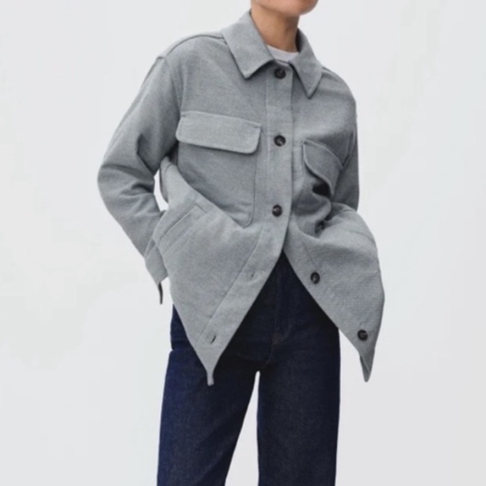 Everlane Light Gray Textured Jacket